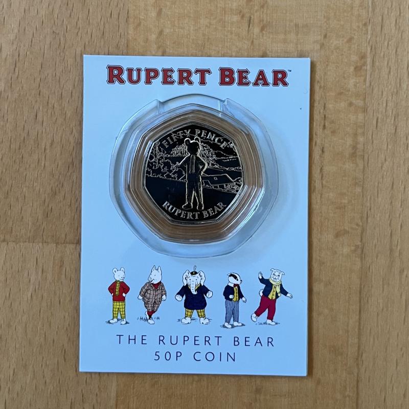 2020 Isle of Man 50p - The Rupert Bear Brilliant Uncirculated in capsule & card