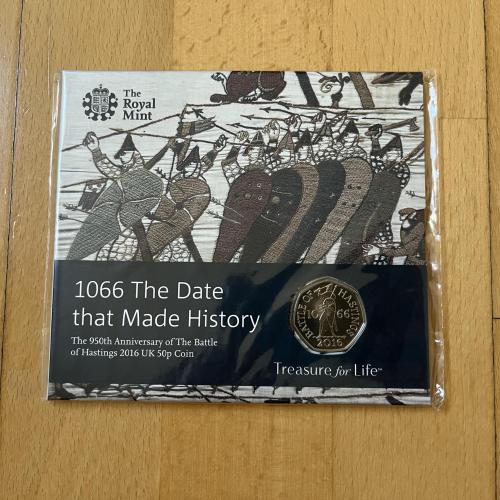 2016 50p 950th Anniversary of the Battle of Hastings Brilliant Uncirculated Coin