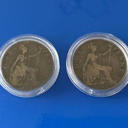 1897 Queen Victoria & 1902 Edward VII Pennies