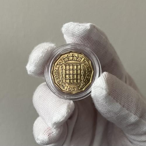 1953 Queen Elizabeth Three pence 3d (UNC)