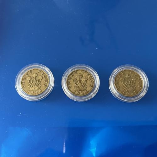1944, 1945, 1952 George VI Three pence 3d (VF)
