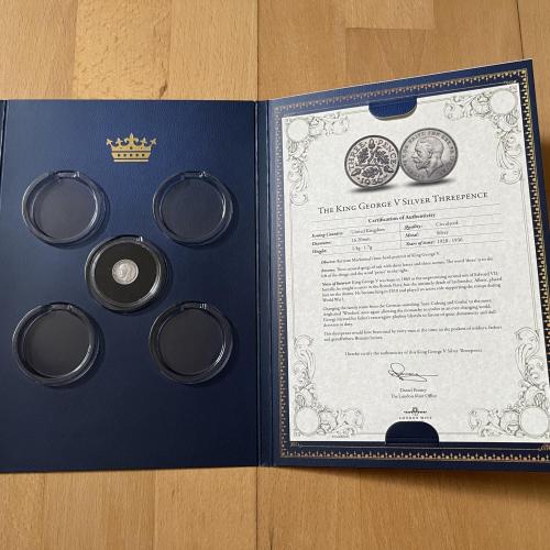 1935 King George V Silver Threepence 3d - Monarchs of the 20th Century