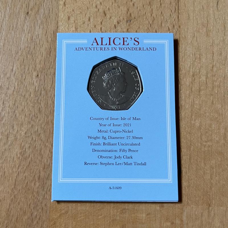 2021 Isle of Man 50p - Alice in Wonderland - What a curious feeling