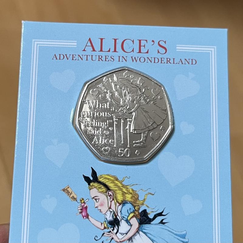 2021 Isle of Man 50p - Alice in Wonderland - What a curious feeling