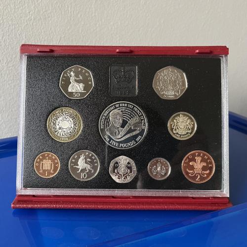 1998 UK Royal Mint Proof Coin Boxed Set (box, booklet, coa)