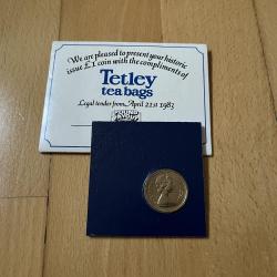 1983 Tetley Teabags, New £1 Coin, Legal tender from April 21st 1983