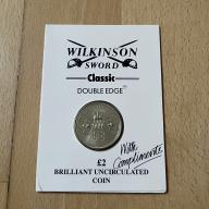 1989 Wilkinson Sword Classic Double Edge, £2 Brilliant Uncirculated Coin