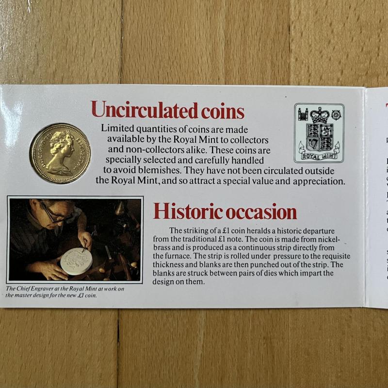 1983 Typhoo, The New £1 Uncirculated Coin