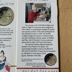 1989 Make A Mint With Lucas Wiper Blades, UK Bunc Bill of Rights £2 Coin