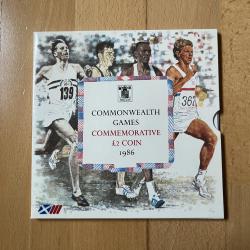 1986 Lucas, Open the box, take the money - Commonwealth Games BUNC £2 Coin