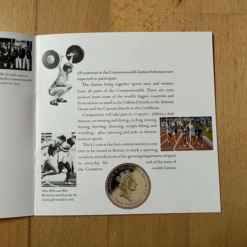 1986 Lucas, Open the box, take the money - Commonwealth Games BUNC £2 Coin