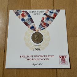 1986 Lucas, Open the box, take the money - Commonwealth Games BUNC £2 Coin