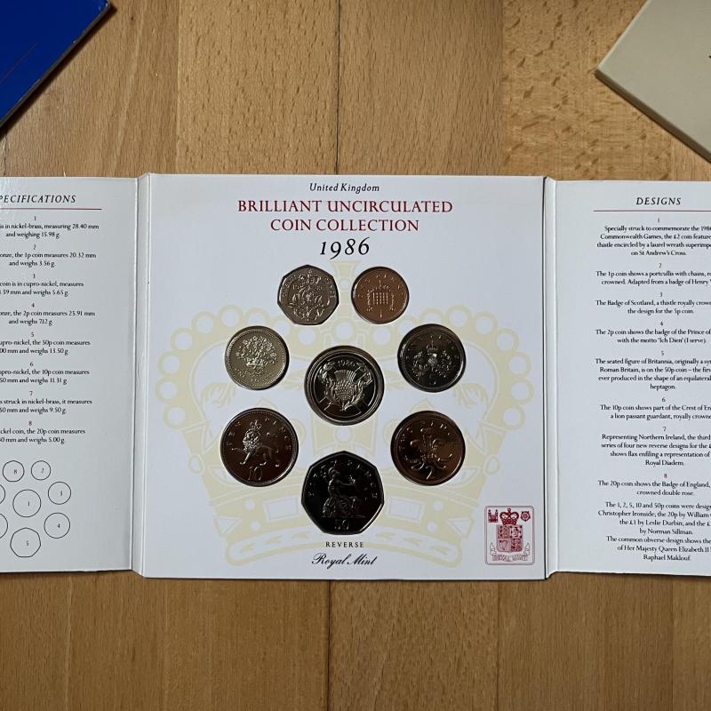 1986 Lucas, Open the box, take the money - UK Brilliant Uncirculated Coin Collection