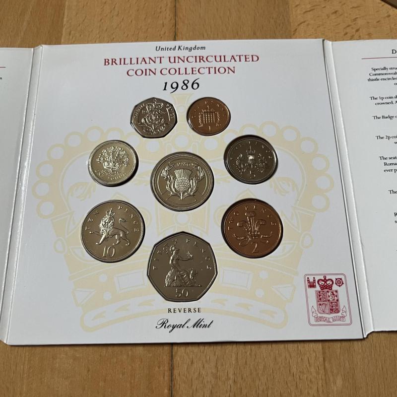 1986 Lucas, Open the box, take the money - UK Brilliant Uncirculated Coin Collection