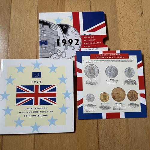 1992 UK Annual Brilliant Uncirculated Coin Collection - EEC large 50p!