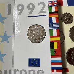 1992 UK Annual Brilliant Uncirculated Coin Collection - EEC large 50p!