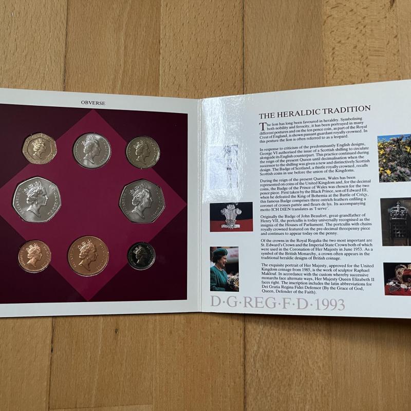 1993 UK Annual Brilliant Uncirculated Coin Collection - EEC large 50p!