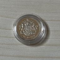 1983 Elizabeth II £1 Silver Proof Coin - Royal Arms