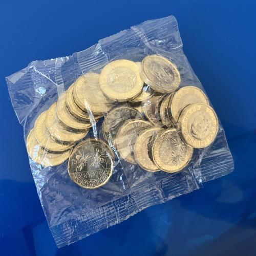 2023 £1 BEES - sealed bag of 20 coins - LOW MINTAGE