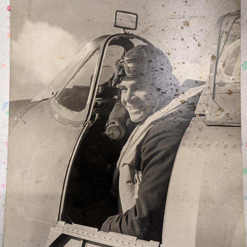 Battle of Britain pilot -Original Art Photograph (16x20 inches) shelf 302