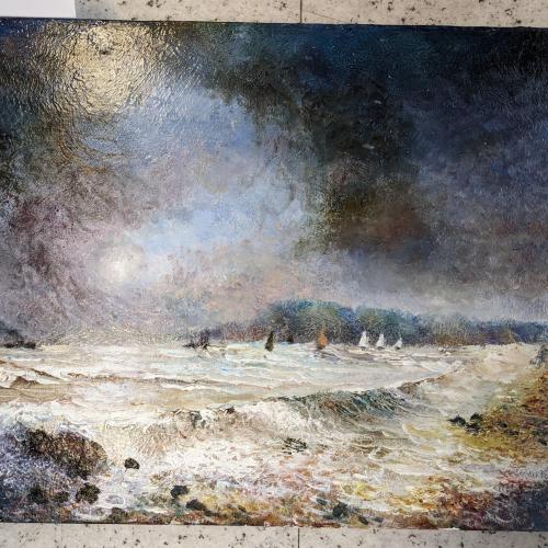 Ham beach to Portland by Ted Mortimer (16x12 inches) shelf 245