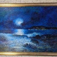 Blue moon over Portland by Ted Mortimer (25¼x13¼ inches) shelf 245
