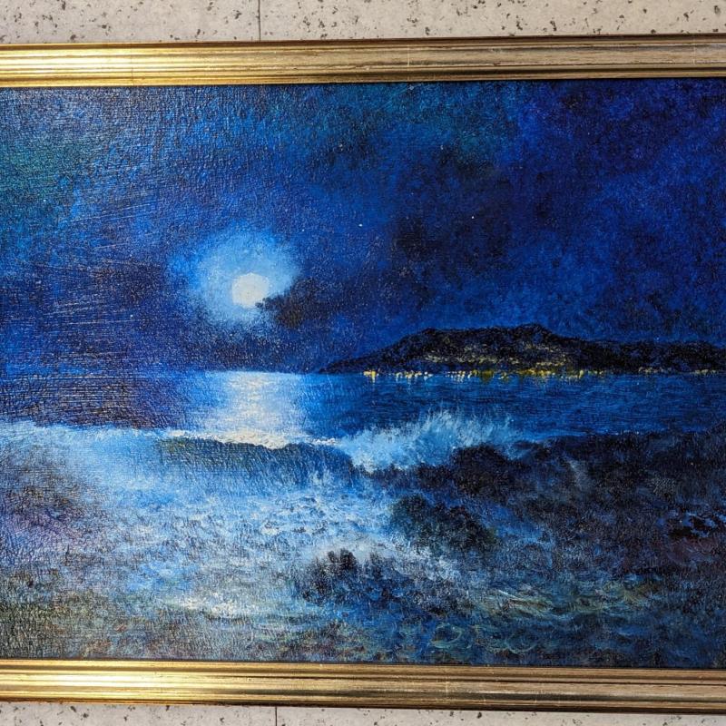 Blue moon over Portland by Ted Mortimer (25¼x13¼ inches) shelf 245