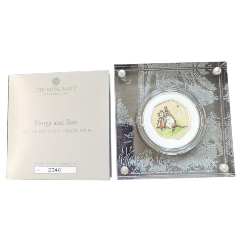 2022 Kanga & Roo Silver Proof 50p Winnie The Pooh (COA #2340)