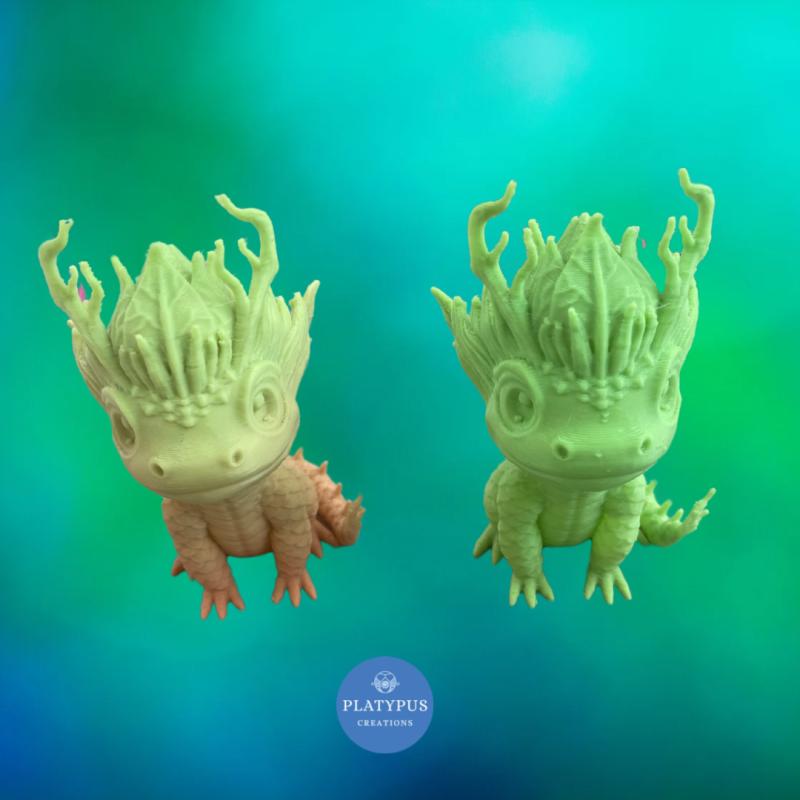 Baby Plant Dragon - Green Orange