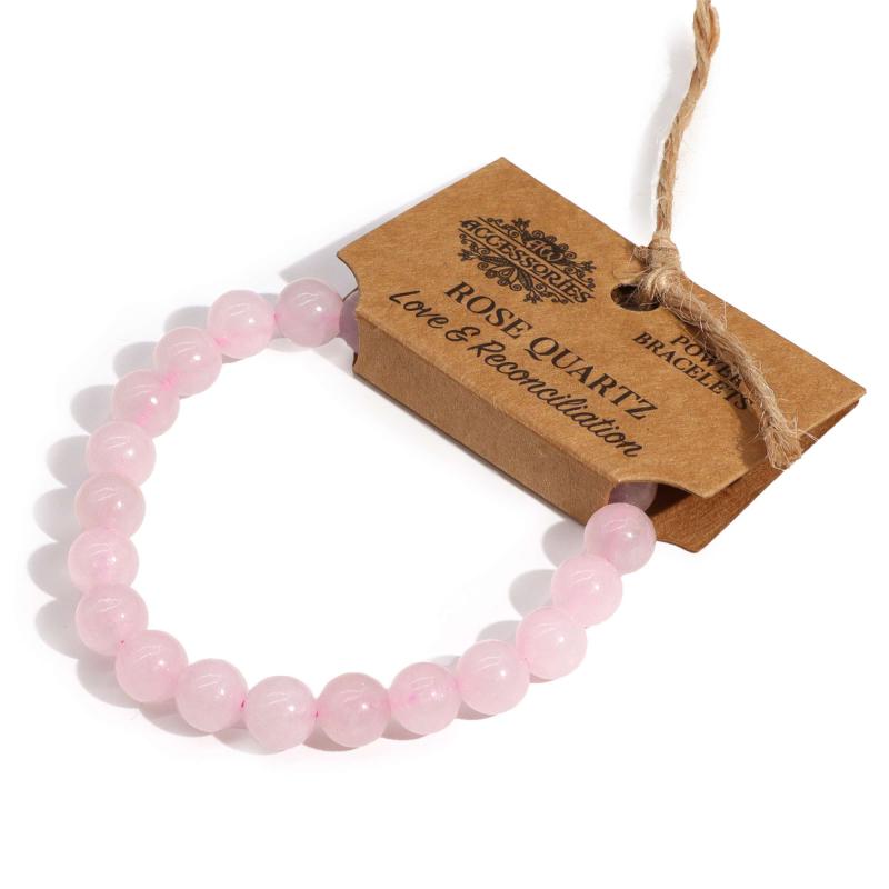 Power Bracelet -10x4x3 (cm)-Rose Quartz