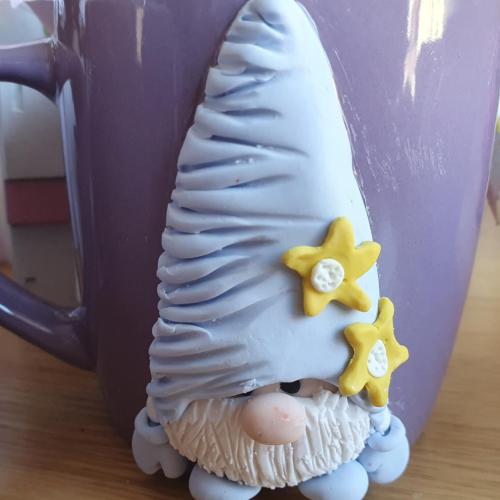 Purple Mug with Blue Gonk Embellishment