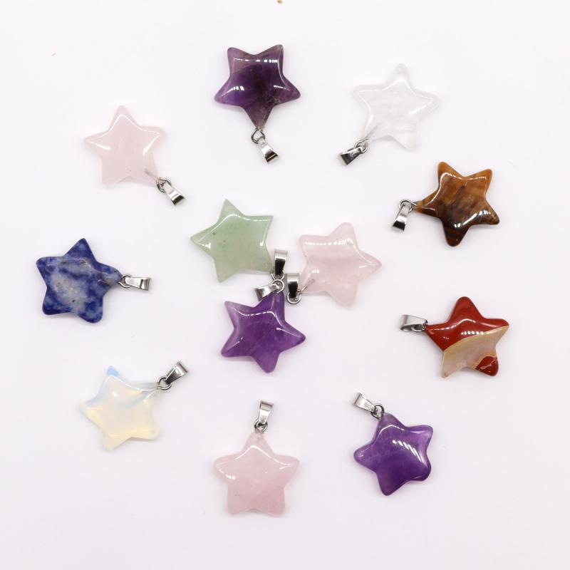 Assortment of Crystal Star Pendants (12) (incl p&p)