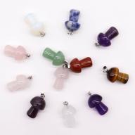 Assortment of Crystal Mushroom Pendants (12) (incl p&p)