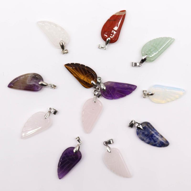 Assortment of Crystal Angel Wings Pendants (12)