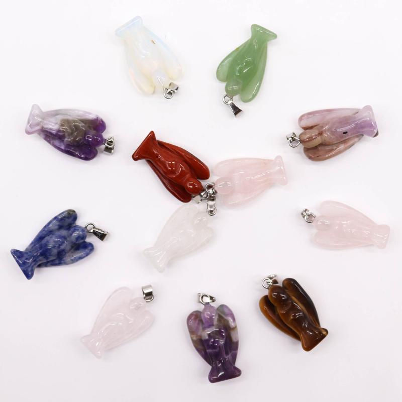 Assortment of Crystal Angel Pendants (12) (incl p&p)