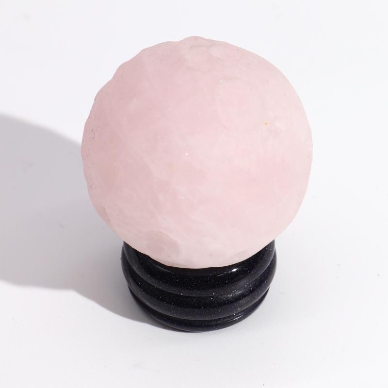 Venus-Rose Quartz Planet-Sola Goldstone Stand (incl p&p)