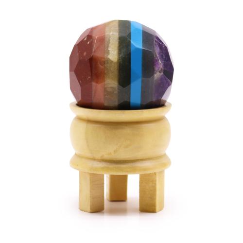 Gemstone Healing Ball and Stand -Seven Chakra (incl p&p)