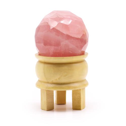 Gemstone Healing Ball and Stand -Rose Quartz (incl p&p)