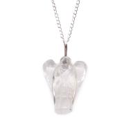 Guardian Angel Crystal Pendant (2.7x0.8x1.5 cm) -Rock Quartz