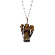 Guardian Angel Crystal Pendant (2.7x0.8x1.5 cm) -Tigers Eye