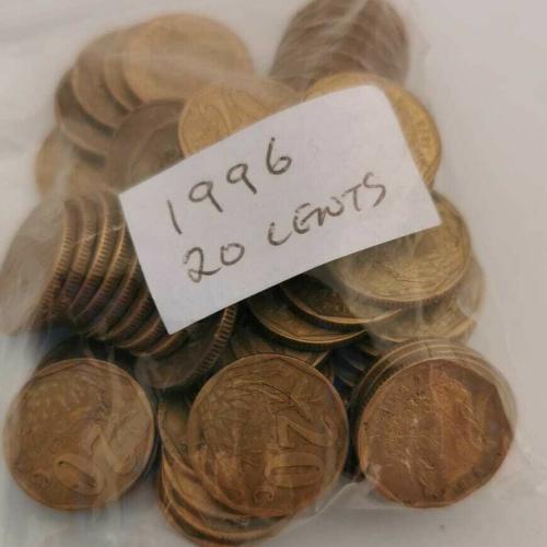 South Africa 20 Cents 1996 Circulated Condition VAT Receipt Given