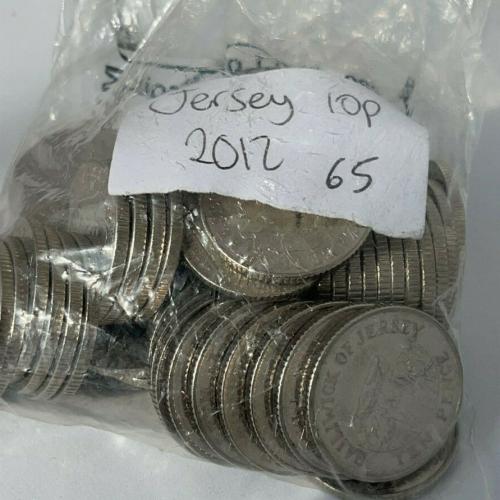 Jersey 2012 10p Ten Pence Channel Islands Circulated VAT Receipt Given