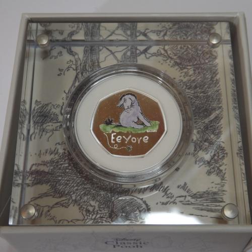 2022 Eeyore 50p Coloured Proof.