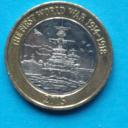 H.M.S. Belfast £2 coin (circulated).