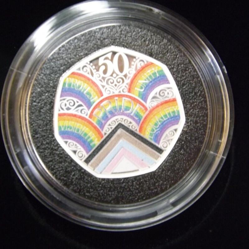 2022 50 Years of Pride 50p Coloured Silver Proof