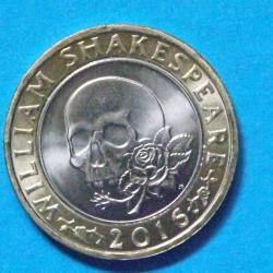 2016 William Shakespeare Tragedies £2 coin.