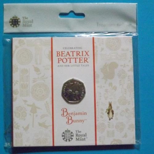 2017 Benjamin Bunny Bright Uncirculated 50p.