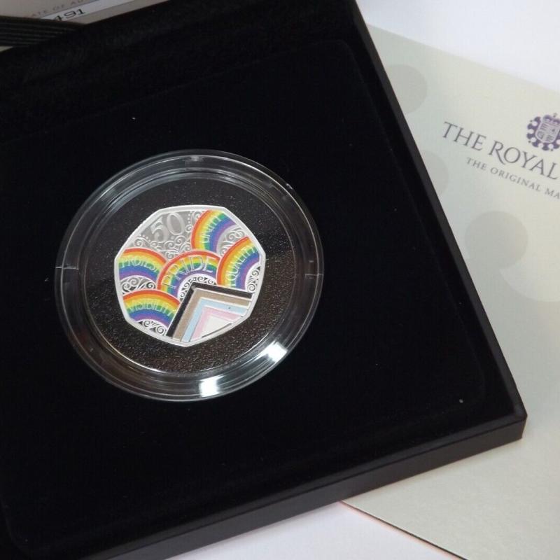 2022 50 Years of Pride 50p Coloured Silver Proof