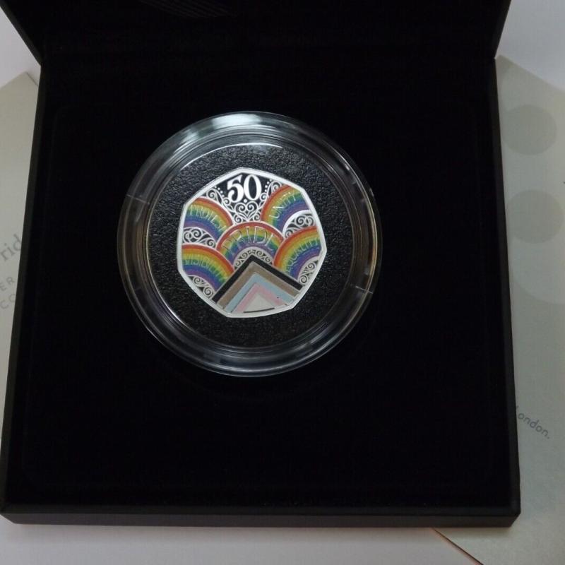 2022 50 Years of Pride 50p Coloured Silver Proof