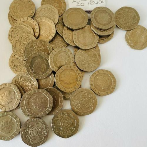 Queen Elizabeth 20p 2000-2008 Set Circulated QE 2nd Memoriam Memory Twenty Pence